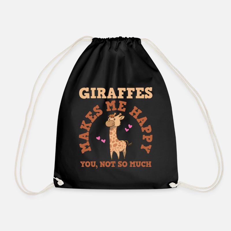 Giraffen Giraffe - Turnbeutel - Schwarz
