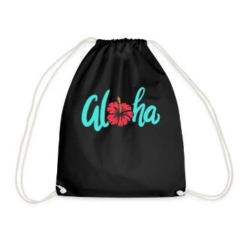 Aloha - Turnbeutel - Schwarz - Vorne