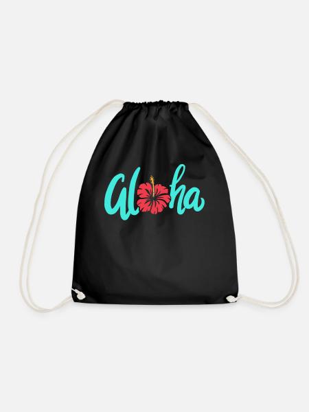 Aloha - Turnbeutel - Schwarz