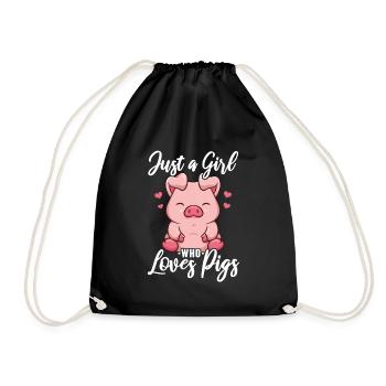 Pigs Piglet Piglet Pig - Drawstring Bag - black - Front