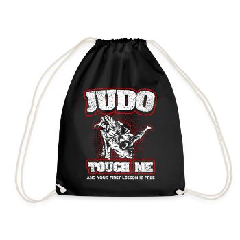 Judo funny - Drawstring Bag - black - Front