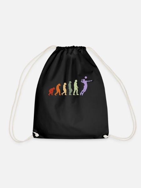 Evolution volleyball volleyball player beach volleyball - Drawstring Bag - black