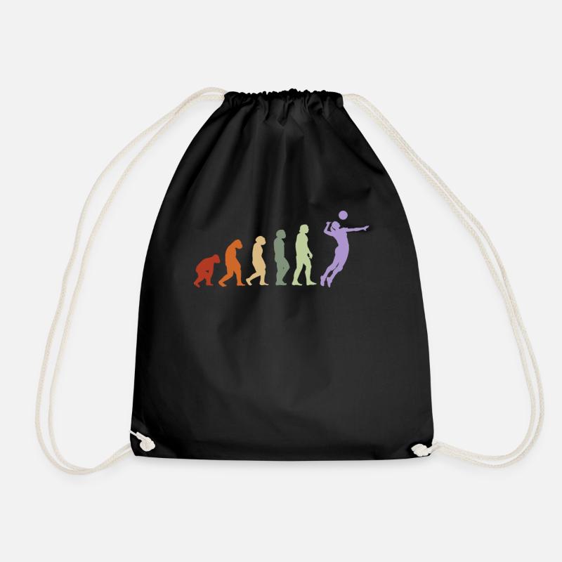 Evolution volleyball volleyball player beach volleyball - Drawstring Bag - black