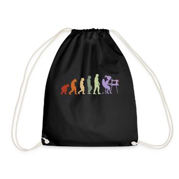 Couturière couture couture fait main tricot rétro - Sac de sport léger - noir - Devant
