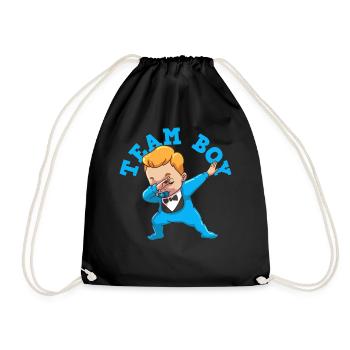 Équipe de fête révélant le genre Jeune enceinte - Sac de sport léger - noir - Devant