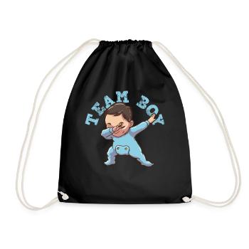 Gender Reveal Team boy - Drawstring Bag - black - Front
