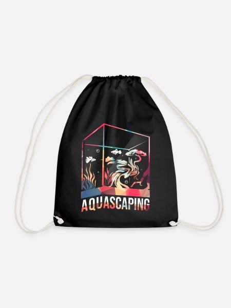 Aquascaping Geschenk - Turnbeutel - Schwarz