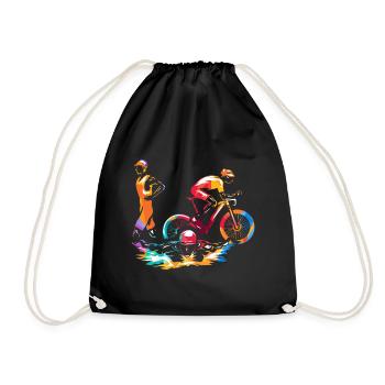 Triathlon Sport - Drawstring Bag - black - Front