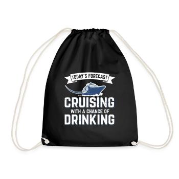 Cruise cruise ship crusader gift - Drawstring Bag - black - Front