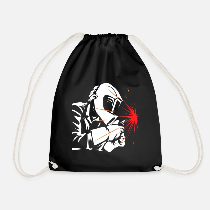 welder - Drawstring Bag - black