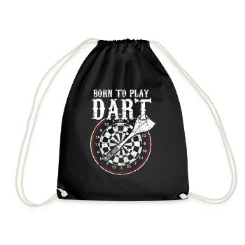 Born to play darts - Drawstring Bag - black - Front