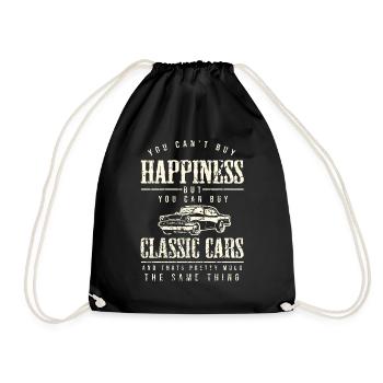 J'adore les voitures classiques. - Sac de sport léger - noir - Devant
