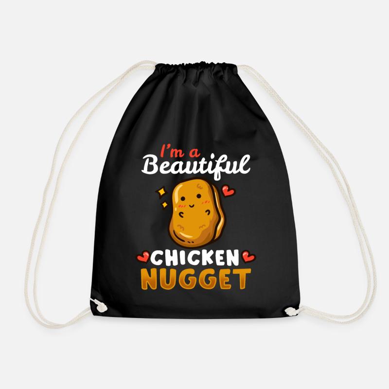 Chicken Nuggets - Turnbeutel - Schwarz