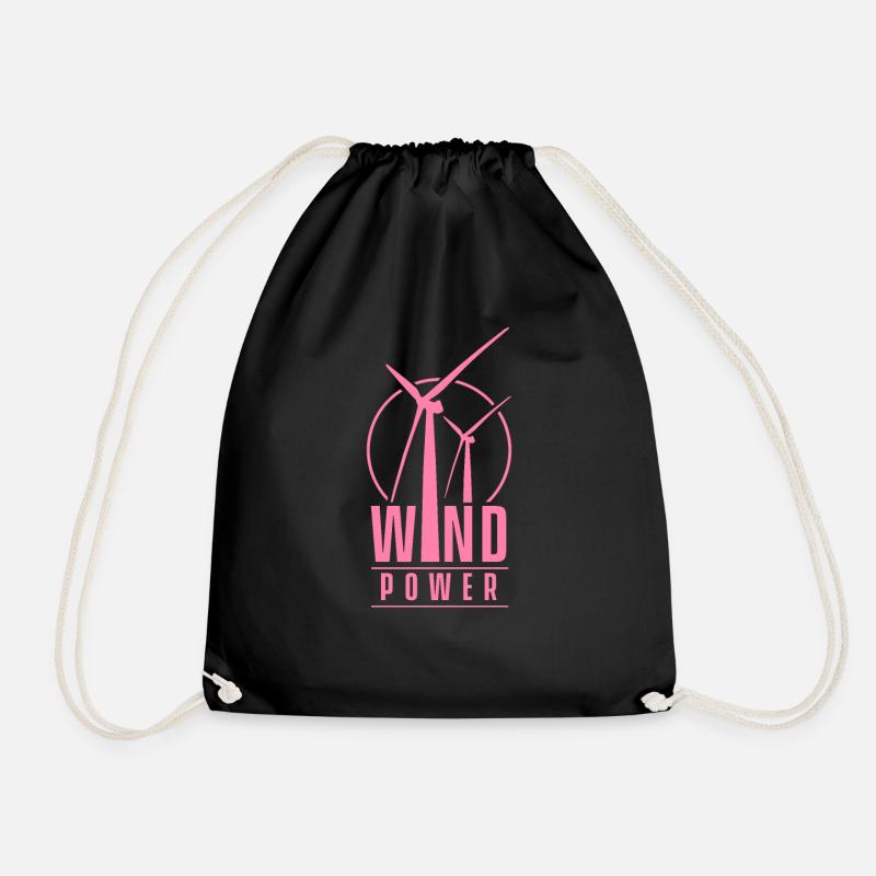 Windmühle - Turnbeutel - Schwarz