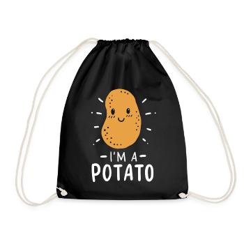 Potato Vegan Vegetable Farmer - Drawstring Bag - black - Front