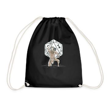 RPG Pen and Paper RPG GAMER cube Dice Dieu - Sac de sport léger - noir - Devant