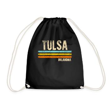 Tulsa Oklahoma - Turnbeutel - Schwarz - Vorne