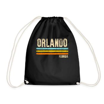 Orlando Florida - Drawstring Bag - black - Front