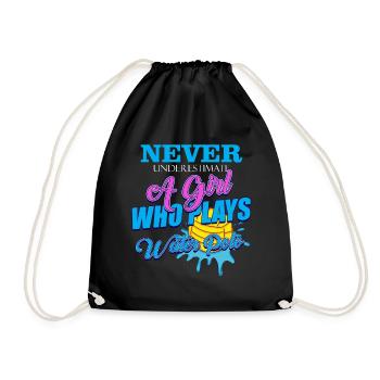 Water polo - Drawstring Bag - black - Front