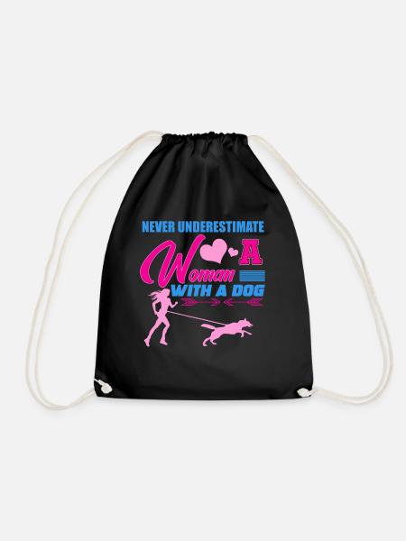 Dog sports, canicross - Drawstring Bag - black