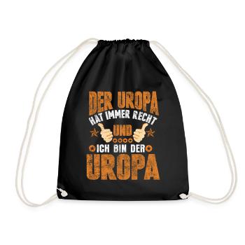 Uropa Ugroßeltern - Turnbeutel - Schwarz - Vorne