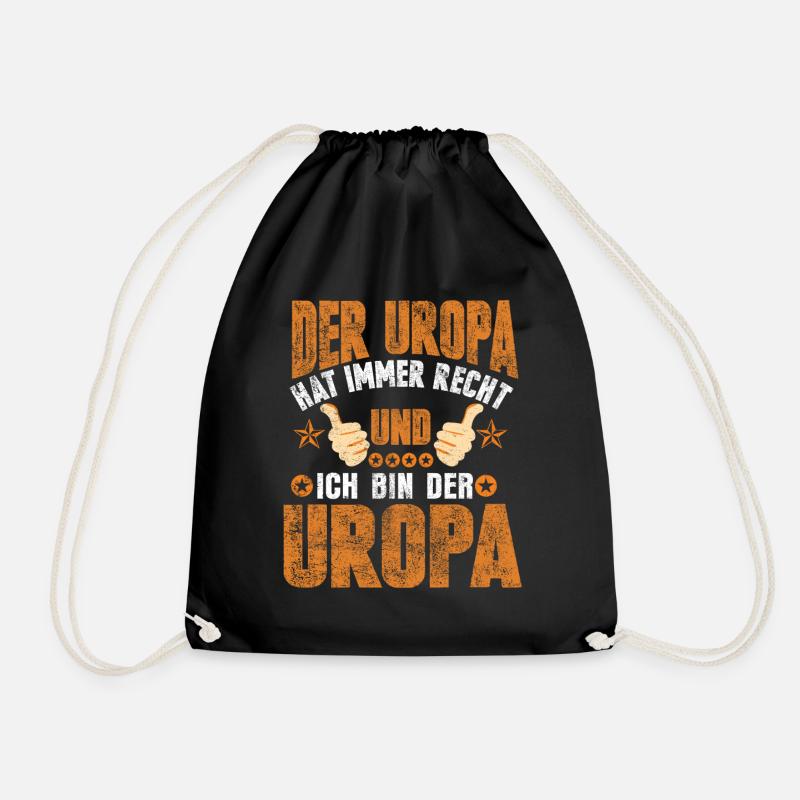 Uropa Ugroßeltern - Turnbeutel - Schwarz