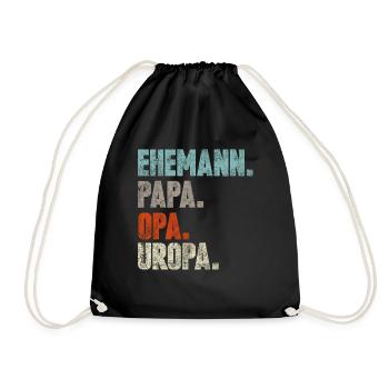 Uropa - Turnbeutel - Schwarz - Vorne