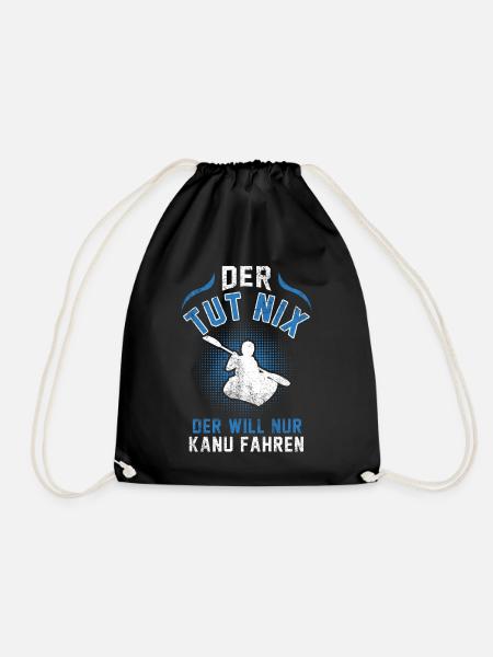 Kanu Paddeln - Turnbeutel - Schwarz
