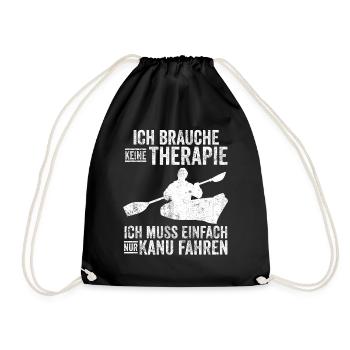 Kanu Wassersport - Turnbeutel - Schwarz - Vorne