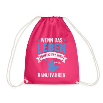 Kanu Fluss - Turnbeutel - Fuchsia - Vorne