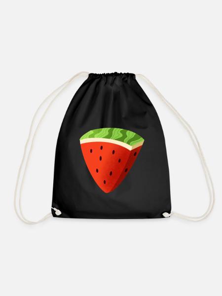 Wassermelone - Turnbeutel - Schwarz