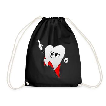 Zahn Superzahn Peterzahn Zahn Held ZMFA dentiste - Sac de sport léger - noir - Devant