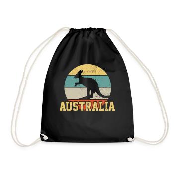 Australien - Turnbeutel - Schwarz - Vorne