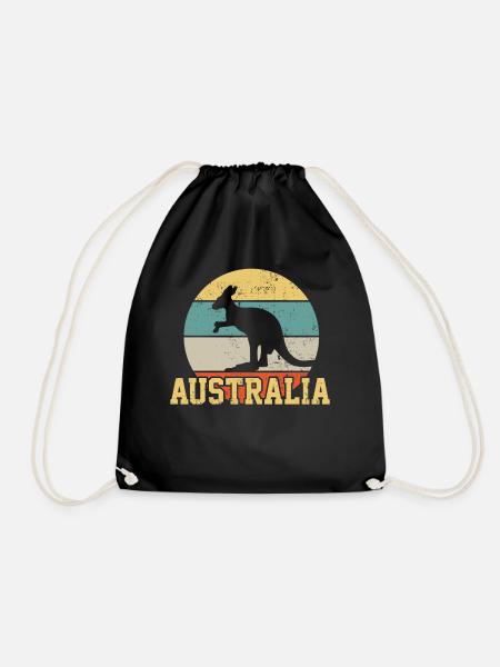 Australia - Drawstring Bag - black