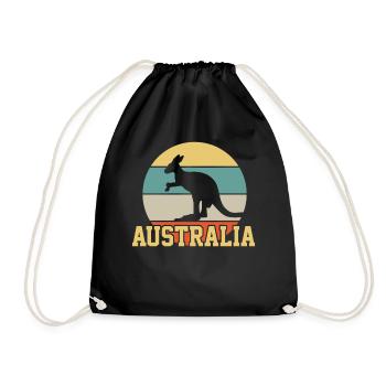 Australia - Drawstring Bag - black - Front