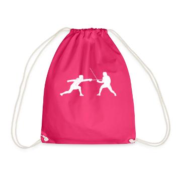 fencing - Drawstring Bag - fuchsia - Front