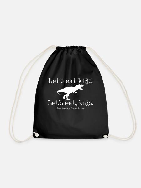 English teacher grammar - Drawstring Bag - black