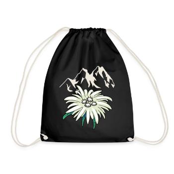 Montagnes Montagnes Sommets Edelweiss Blume Tirol Alm - Sac de sport léger - noir - Devant