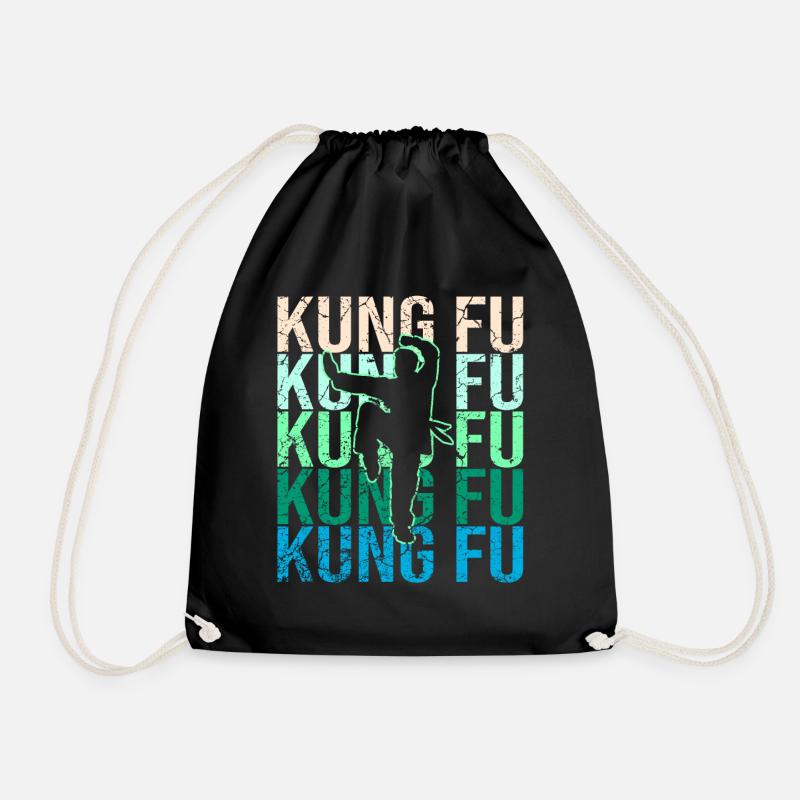 Kung Fu - Drawstring Bag - black