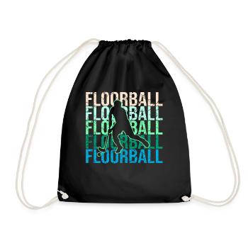 Floorball - Turnbeutel - Schwarz - Vorne