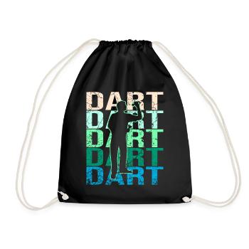 Dart Darts - Turnbeutel - Schwarz - Vorne