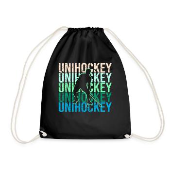Unihockey - Turnbeutel - Schwarz - Vorne