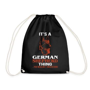 Berger allemand - Sac de sport léger - noir - Devant