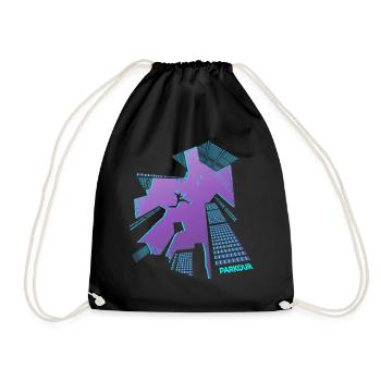 Parkour, acrobatie, freerunning, freestyle, sport - Sac de sport léger - noir - Devant