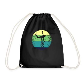 Monocycle Monocycliste Monocycliste Artiste Vintage - Sac de sport léger - noir - Devant