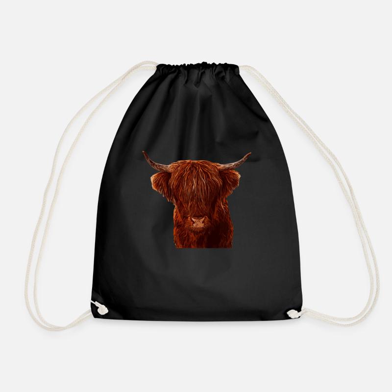 Hochland Rind Highland Cattle - Turnbeutel - Schwarz