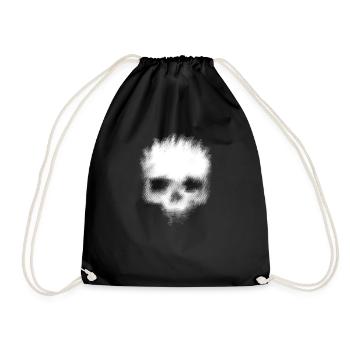 Ghost Skull - Drawstring Bag - black - Front