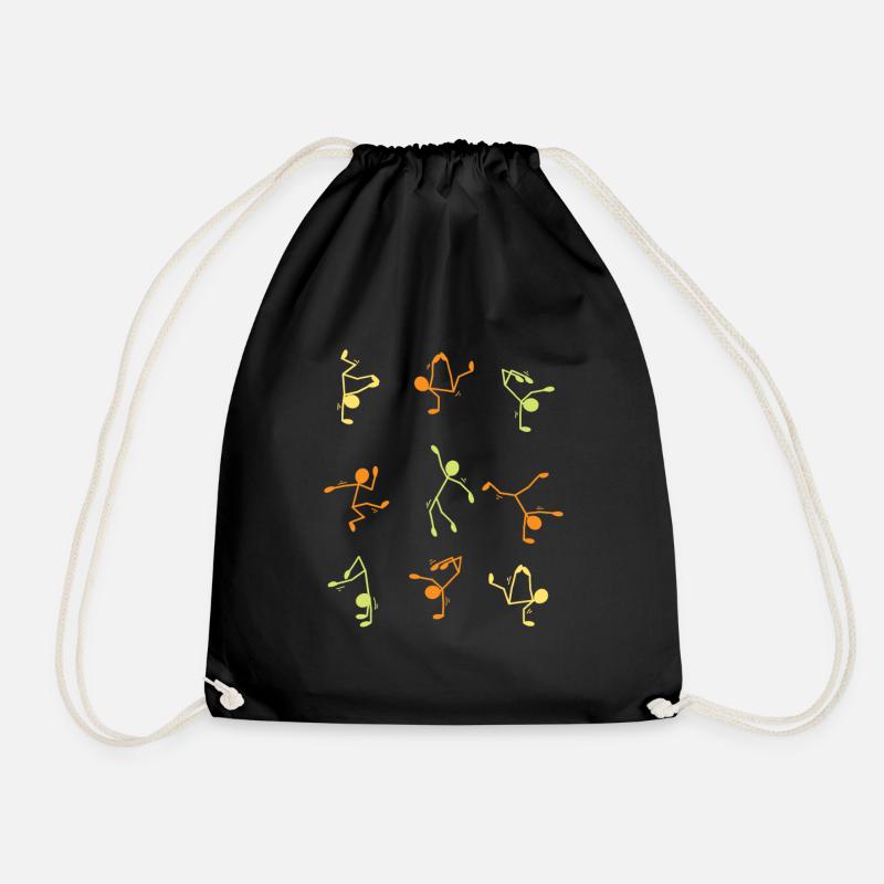 Breakdance - Drawstring Bag - black