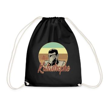 Old disaster vintage style - Drawstring Bag - black - Front