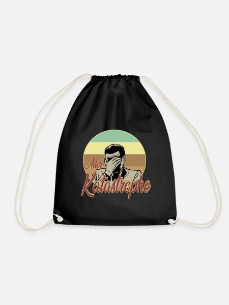 Alter Katastrophe Vintage Style - Turnbeutel - Schwarz